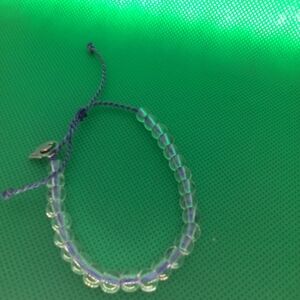 4 Oceans Clear Beaded Bracelet with Blue Cord